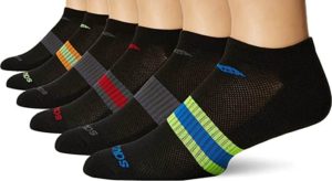 Saucony Men's 6 Pair Comfort-Fit No-Show Sweaty Socks