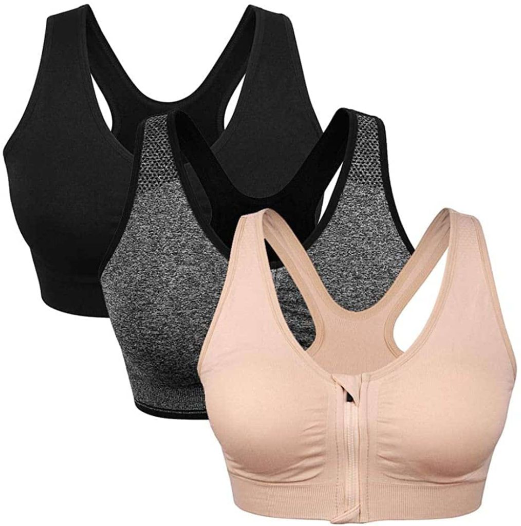 Women's Zip Front Sports Bra